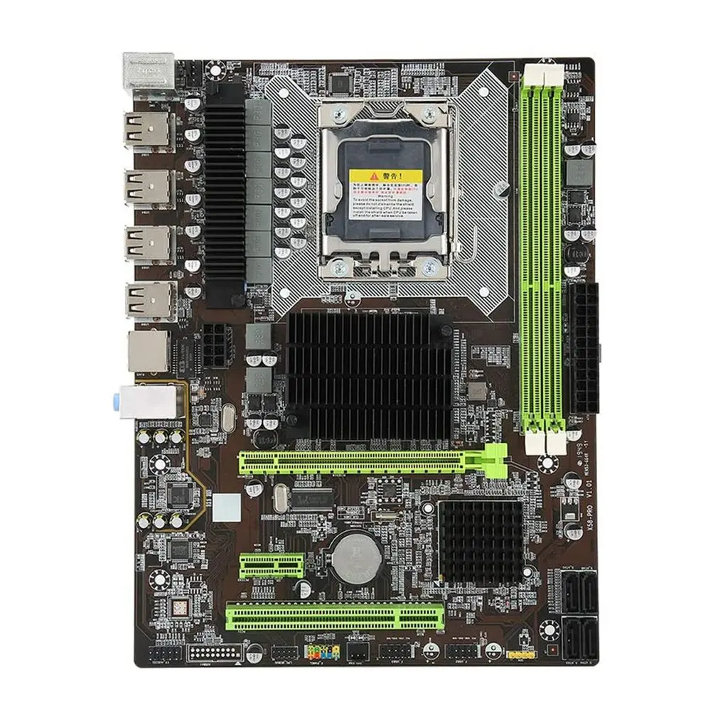 

2021 New X58 Motherboard LGA 1366 Support DDR3 A Card N Card Desktop Computer Memory RAM And Intel Xeon Processor Mainboard