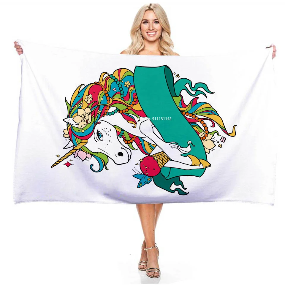 Банное полотенце для мальчиков и девочек прямоугольное с 3D Цифровым