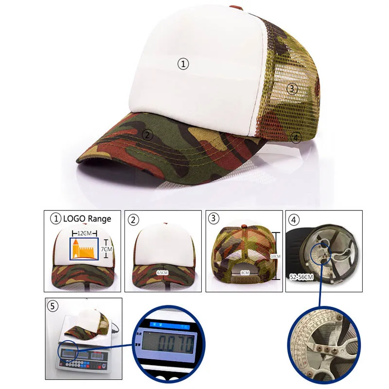 

kids net caps Patchwork camouflage Color Summer Sun Hats Baseball hats tudent Military training for wholesale Printing