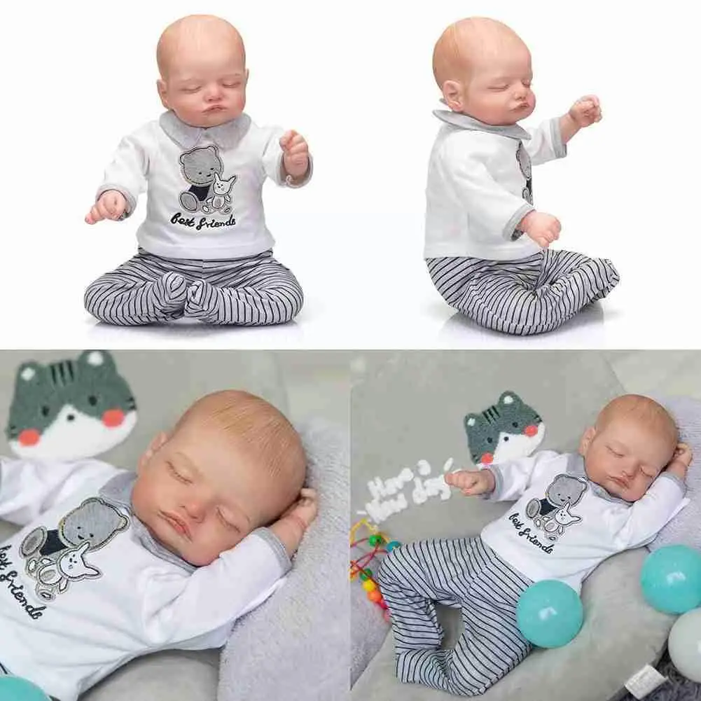 

Limited Edition Lifelike Sleeping Newborn Baby Real Toys Soft Art Christmas DIY Collectible Gift Baby Cuddly Doll T2F3