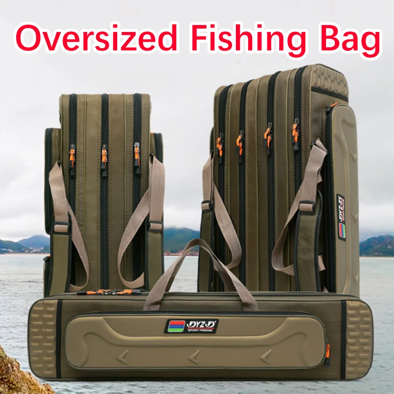 

Fishing Rod Bag 2/3/4 Layer 90/100/120/125/130CM Waterproof Fishing Rod Reel Lure Storage Bag Fishing Gear Tackle Free Shipping
