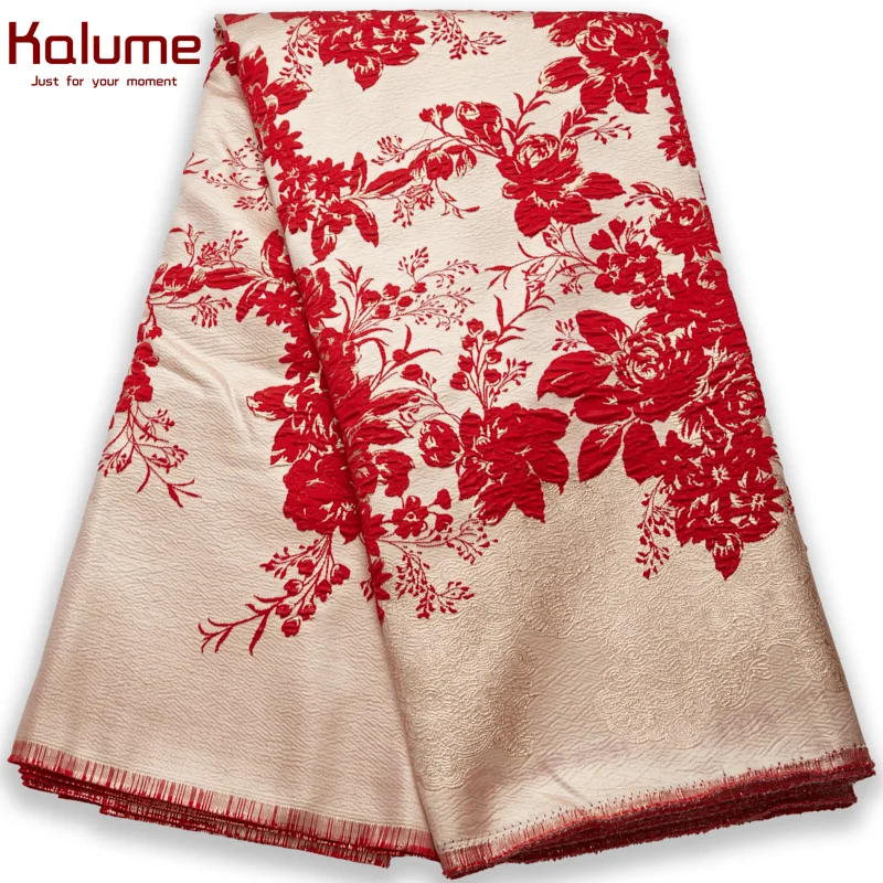 Kalume Африканское парчовое ткань высокого качества нигерийский жаккард