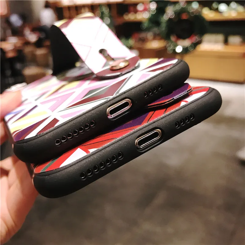 Винтажная клетчатая сумка для телефона чехол iPhone XR XS X MAX матовый из ТПУ с ремешком