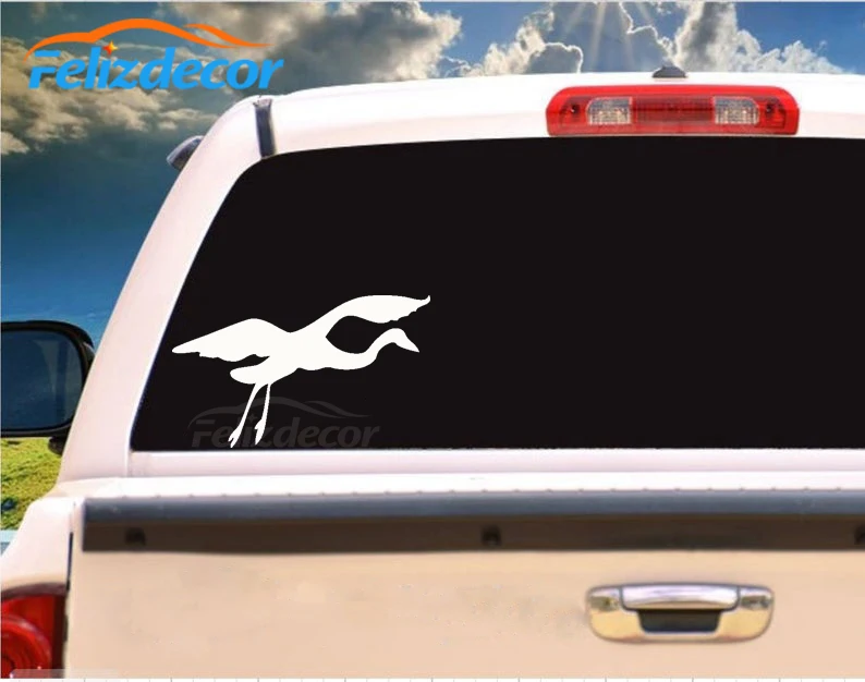 Автомобильные Виниловые стикеры в виде лебедя для окон дверей заднего лобового