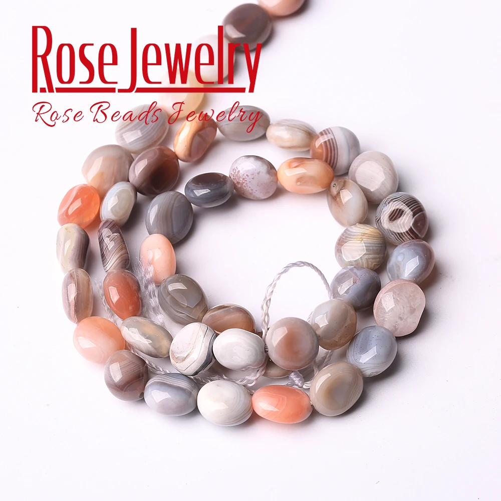 Асимметричные бусины из натурального Ботсвана Агаты сардоникса 6-8 мм для