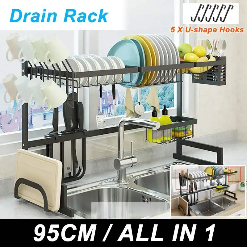 95 см 2-ярусная кухонная утварь из нержавеющей стали тарелка для посуды