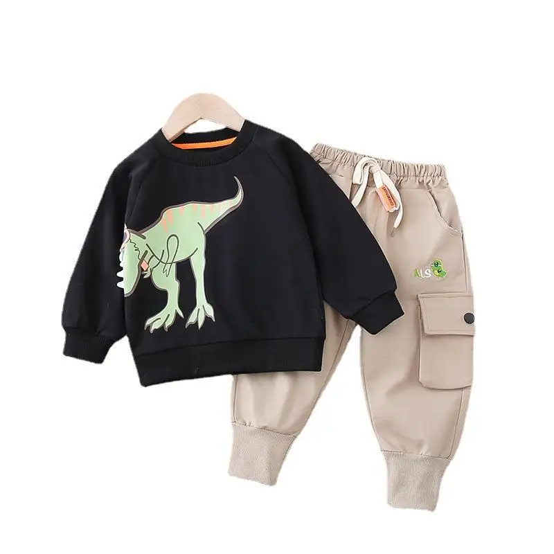 

Spring Autumn Fashion Baby Girls Clothes Suit Boy Cartoon Casual T-Shirt Pants 2Pcs/Sets Children Sports Costume Kids Tracksuits