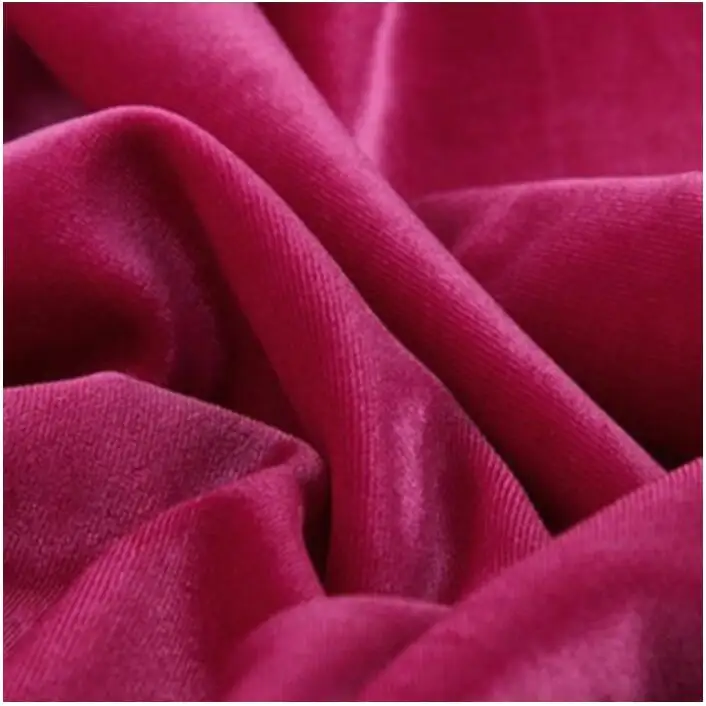 18 fuschia Бархатная ткань Великолепная шелковистая ткань для бархатного платья одежда роскошный мягкий бархат 50 см* 150 см домашний текстильный занавес - Цвет: 18 fuschia