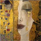 Картина для новогоднего подарка Gustav Klimt 5d, алмазная живопись сделай сам, полноразмерная круглая Алмазная вышивка крестиком, мозаика для домашнего декора