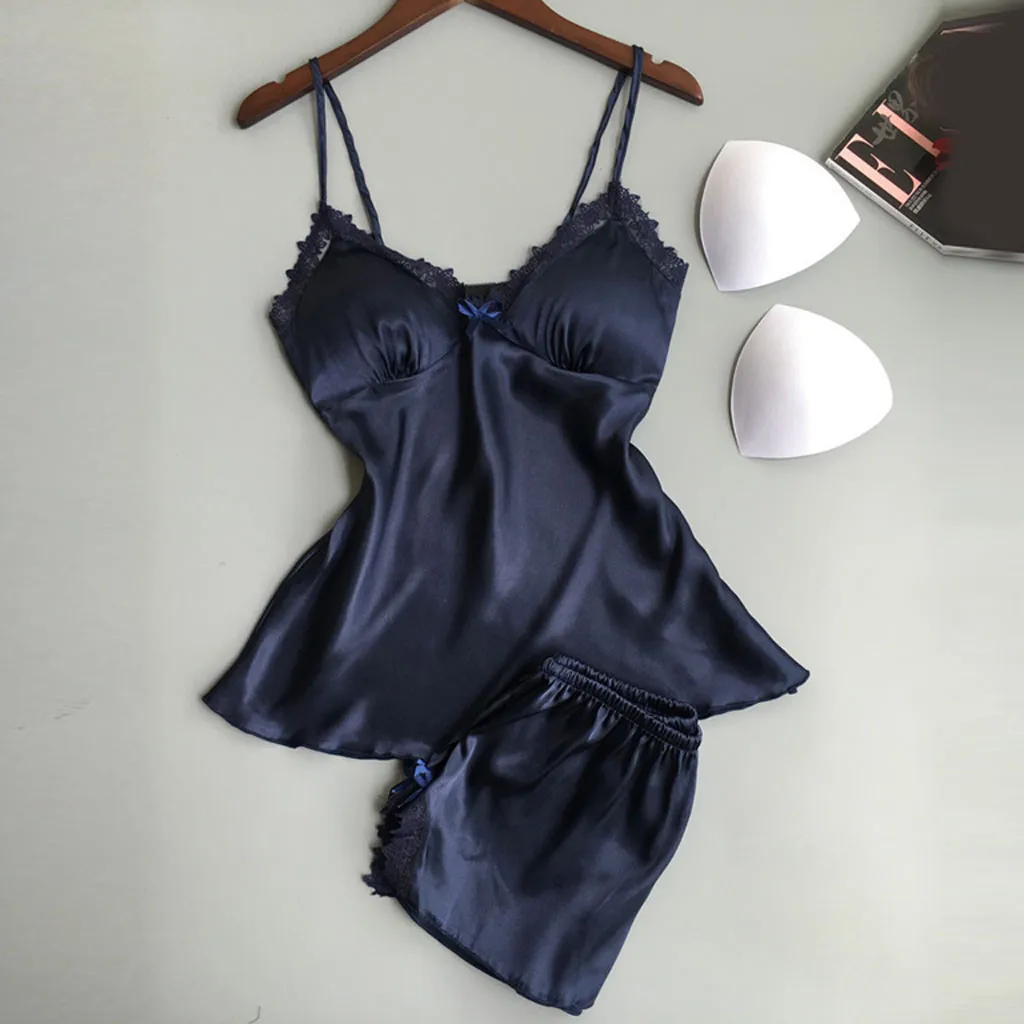 Комплект из двух предметов Женский 2019 хлопка шелковый халат сексуальная ночная