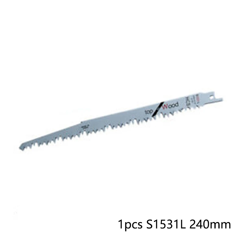 

1Pc/2Pcs 240mm 9.5" Jig Saw Blade Reciprocating Saw S1531L For Wood Metal Plastic Cutting Woodworking Tool 5TPI