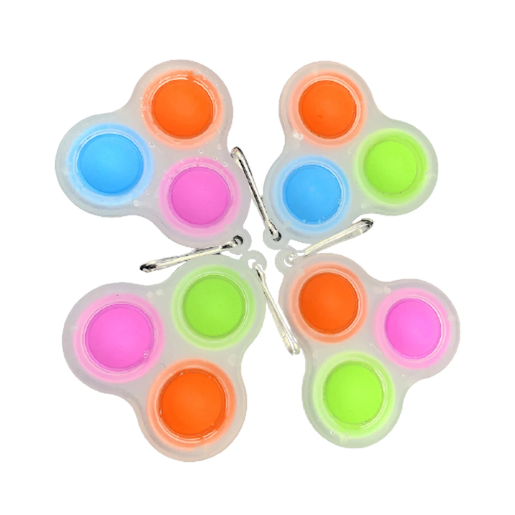 

Kids Luminous Dimple Fidget Finger Gyro Keychain Push Bubble Sensory Fingertip Toy Anti-stress Relaxing Fidget Autism Toys#20