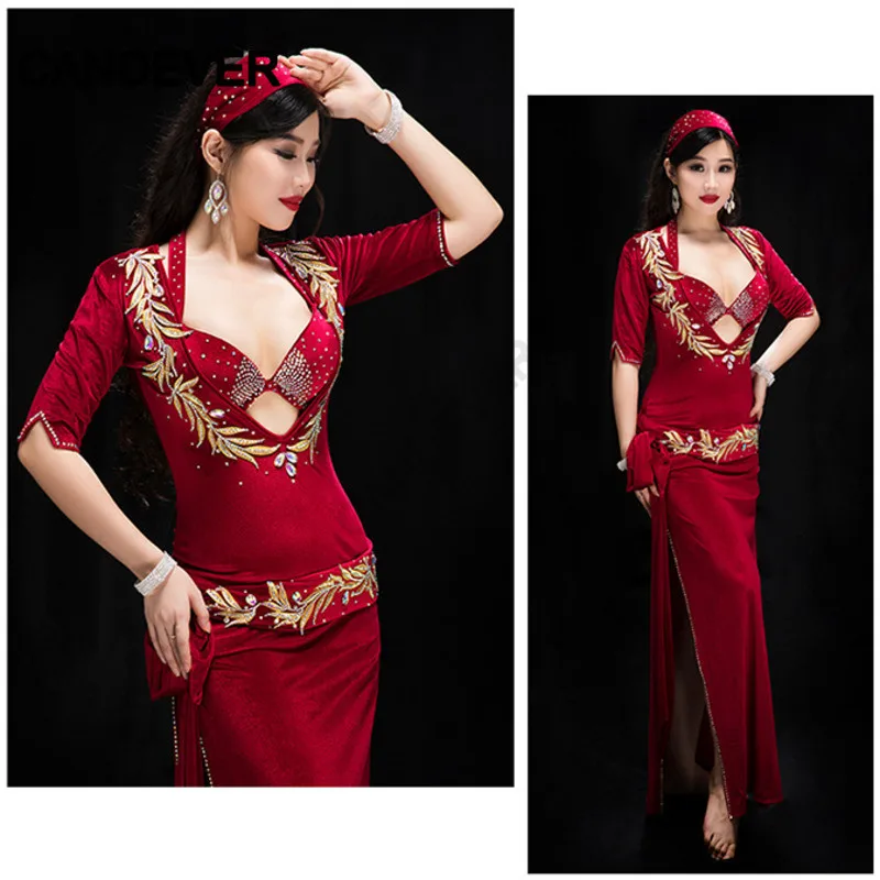 Baladi Shaabi Saidi bellydance женский набор костюма для танца живота бархатный бюстгальтер