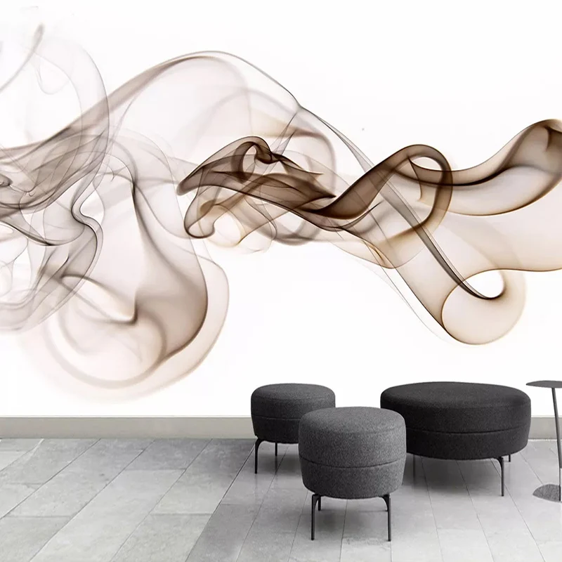 

Пользовательские 3D фото обои абстрактный дым Искусство Настенная живопись Современная гостиная диван фон для телевизора настенные неткан...