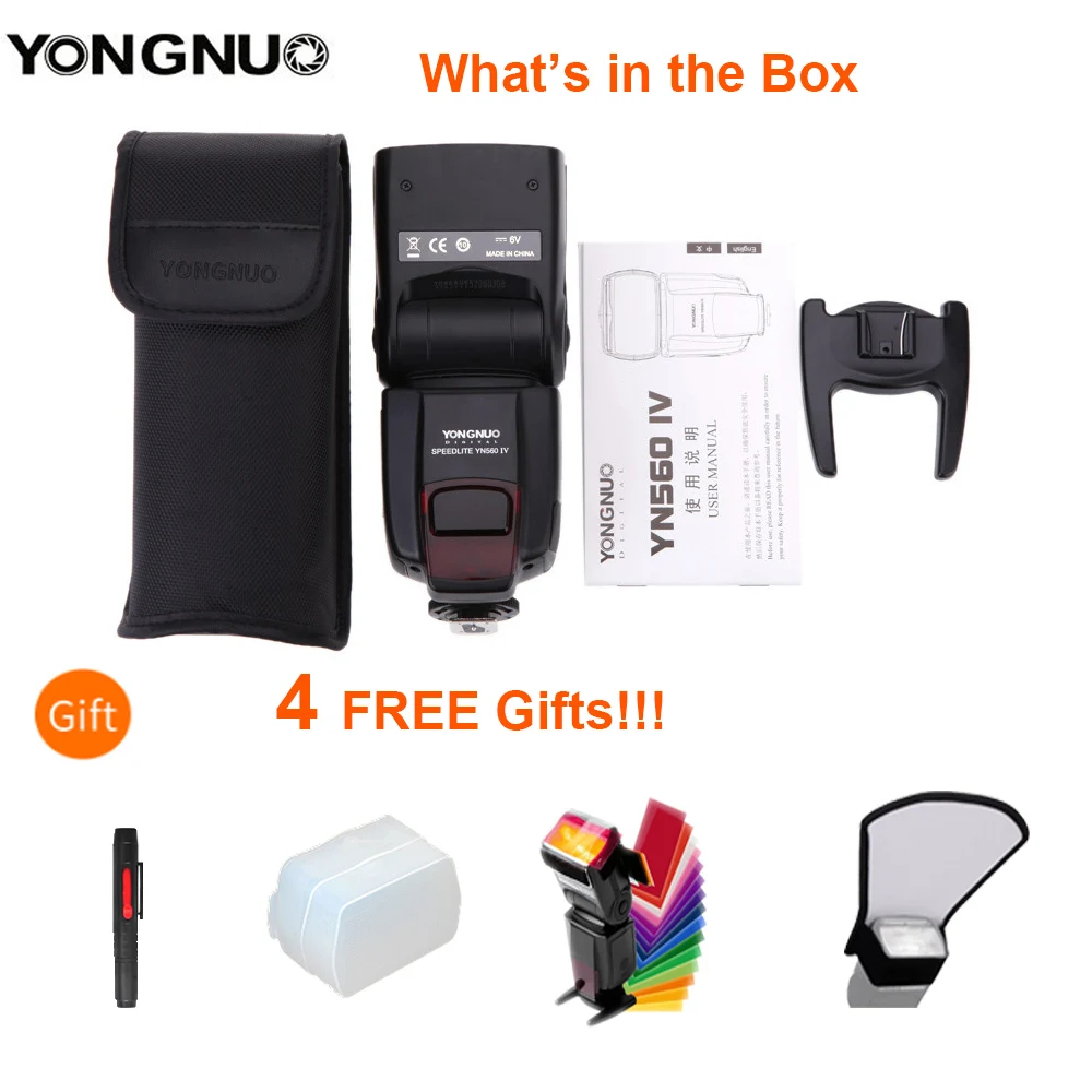 Беспроводная вспышка YONGNUO YN 560 III IV для цифровых зеркальных камер Nikon Canon Olympus Pentax
