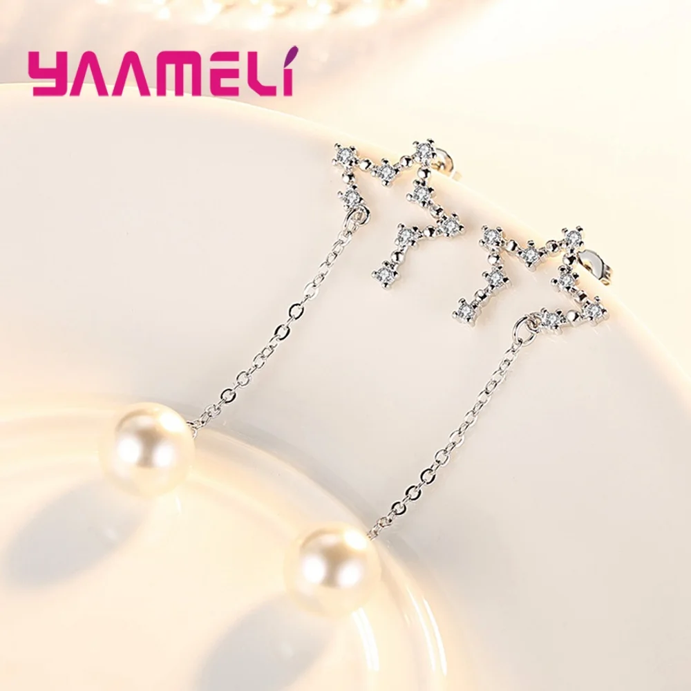 Хорошая продажа Женская Большая подвеска с круглой жемчужиной серьги-капли/со