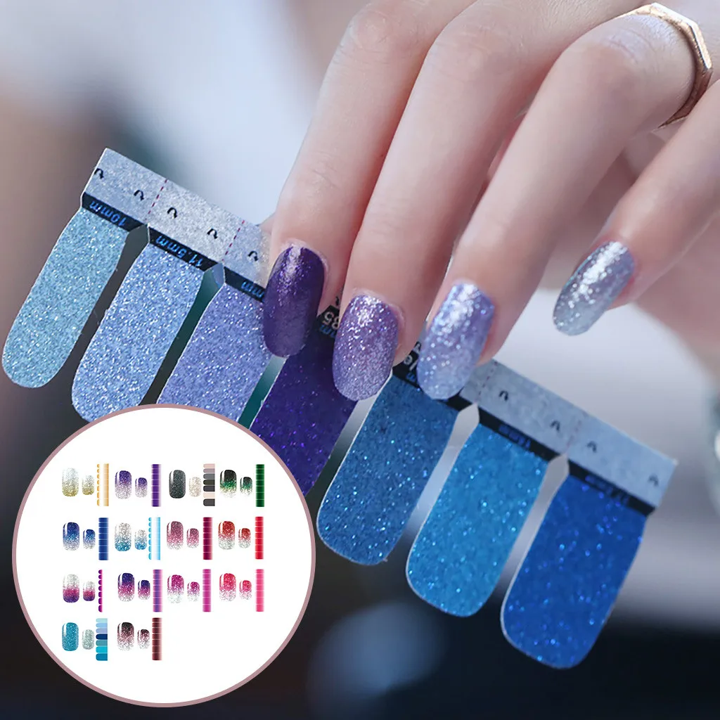 28 шт. наклейки для ногтей красота блеск порошок День Святого Валентина дизайн