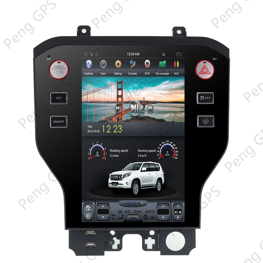 

11.8 Inch 1Din Radio GPS Navigation For Ford Mustang 2015-2020 Tesla Style Car DVD Player Android Radio Multimedia Car Stereo