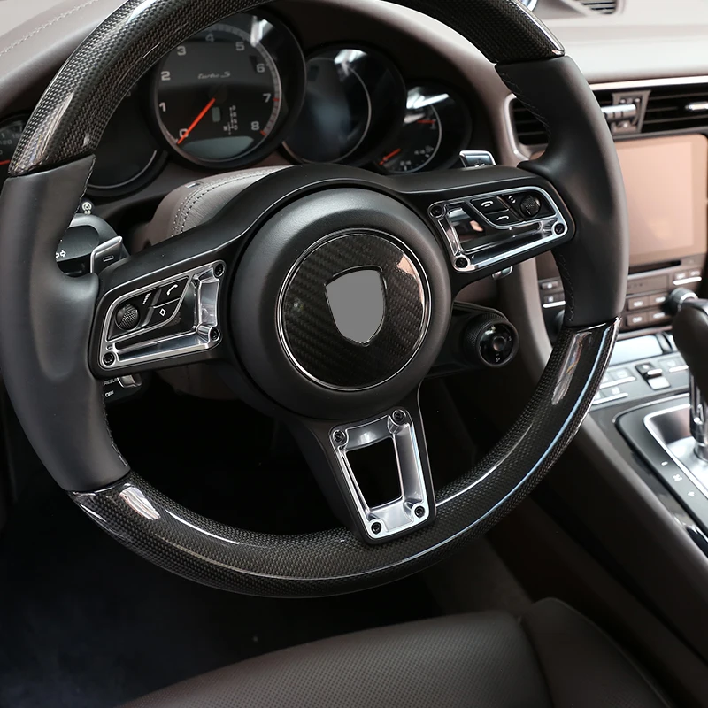 1 шт. декоративная панель на руль автомобиля из углеродного волокна для Porsche 911 718