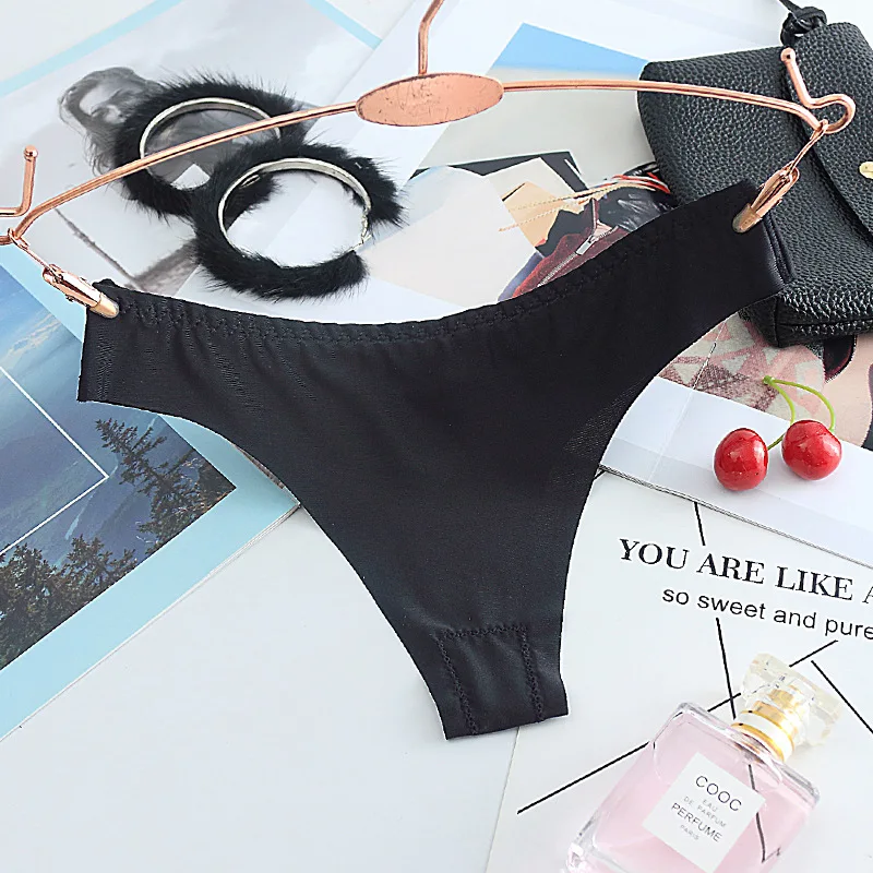 Точечное цельнокроеное женское нижнее белье без следов из ледяного шелка