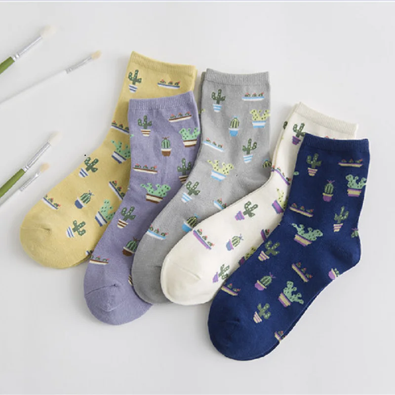 

Korean Style Small Fresh Style Socks 1 Pair Cotton Women's Middle Tube Socks Cotton Casual Style Socks Wholesale Socks EU 35-43