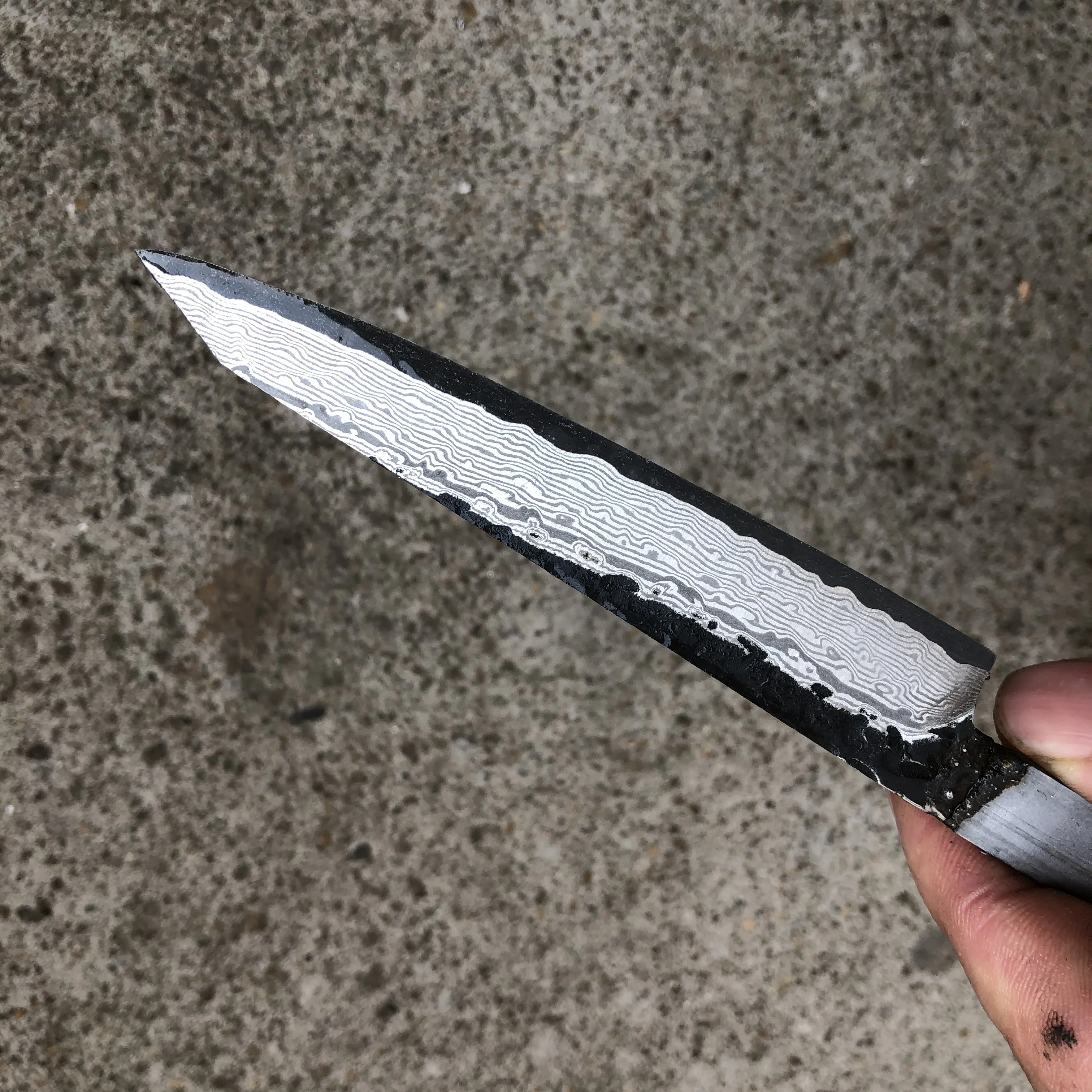 High carbon steel Damascus pattern hunting knives DIY blade billet blank Sharp Fixed camping survival knife parts | Дом и сад
