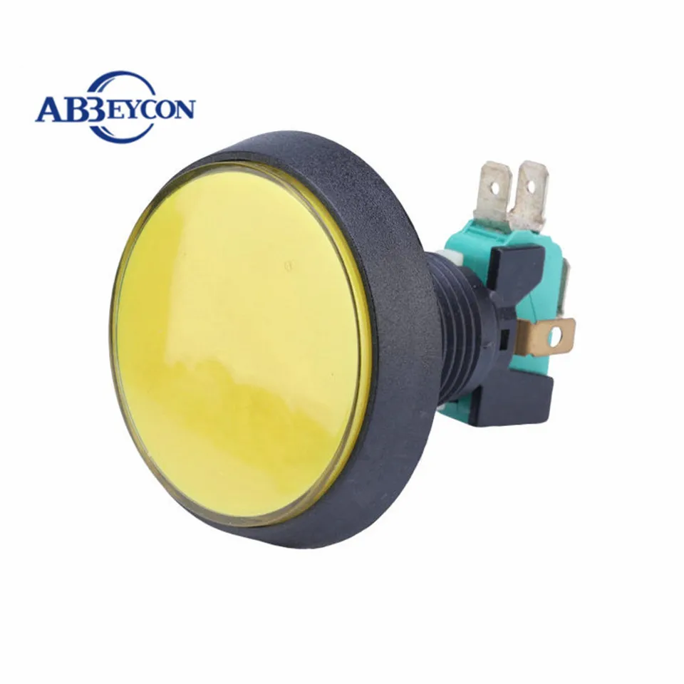 

24mm Round Plastic Arcade Push Button Switch with Momentary Micro Switch and 12v LED
