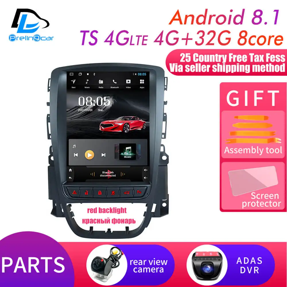 TS-4G 4G64G add DVR Android 9,0 2G ram 4G global Lte Автомобильный gps Мультимедиа Стерео радиоплеер для opel Astra J вертикальный плеер навигационная система - Цвет: TS-4G 4G64G add DVR
