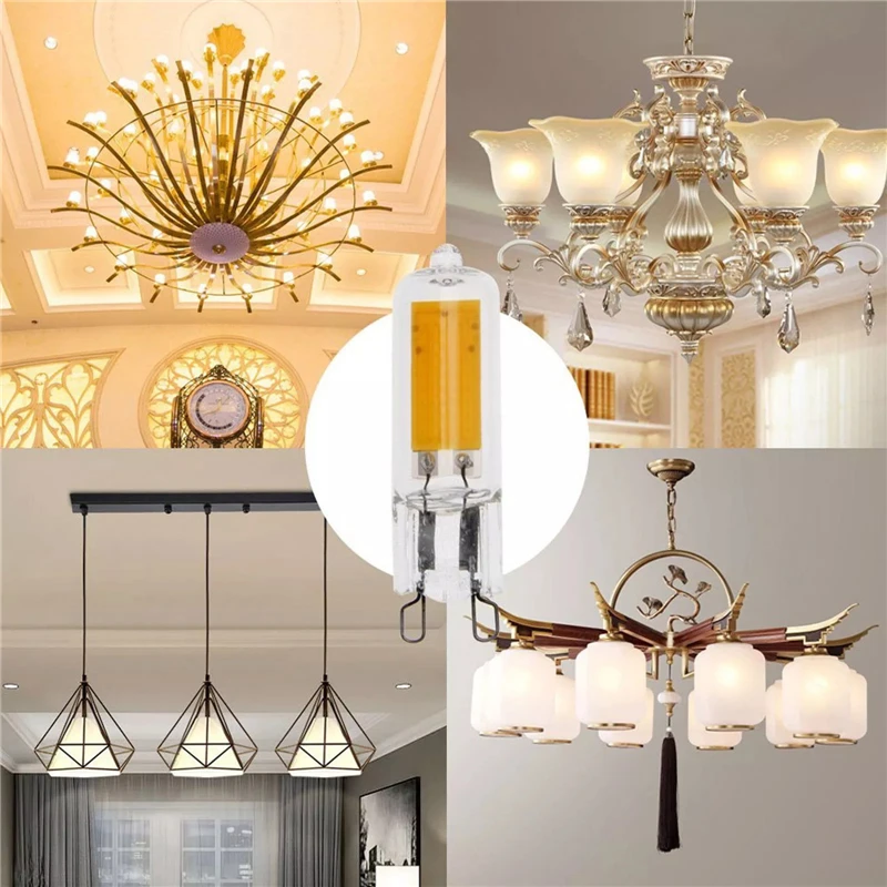 

Ampoule G9 LED Mini Glass Spotlight 6W 9W 12W AC 110V 220V G9 COB LED Bulb Chandelier Light Replace Halogen Lamp Bombillas