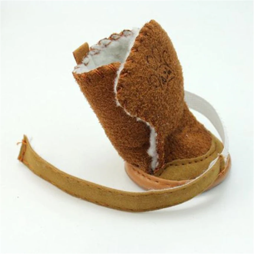 

Drop shipping 4Pcs/Set Winter Warm Shoes for Dogs Cute Dog Boots Snow Walking Cotton Blend Puppy Sneakers Pet Supplies XXL