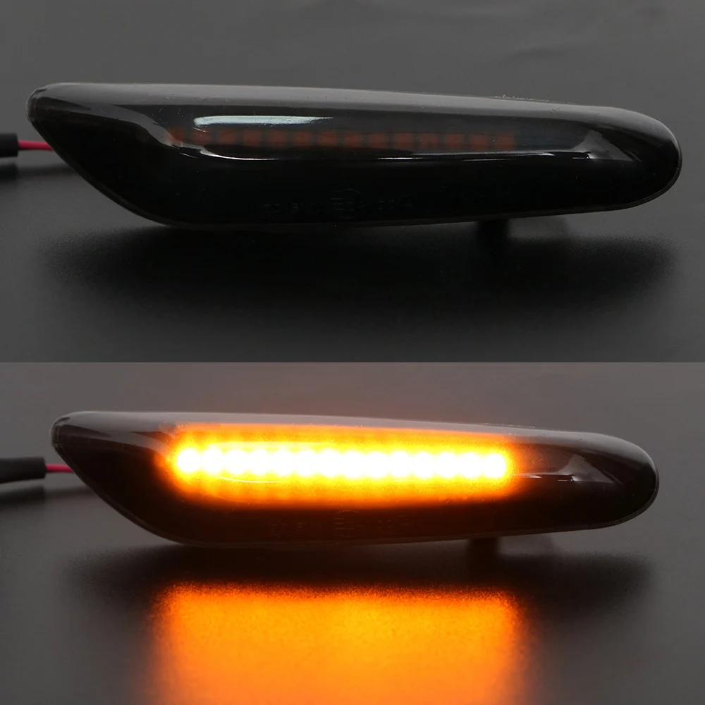 DC 12V Car Turn Signal Lamp Indicators LED Side Marker Light Amber Streamer Lights For BMW E90 E91 E92 E93 E60 E87 E82 E46 | Автомобили и