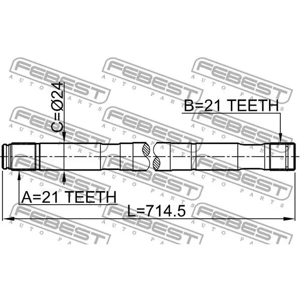 Полуось правая 21X714X21\ Nissan Almera II N16 1.5 02 06 FEBEST 0212 qg15rh|Клатчи и аксессуары| |