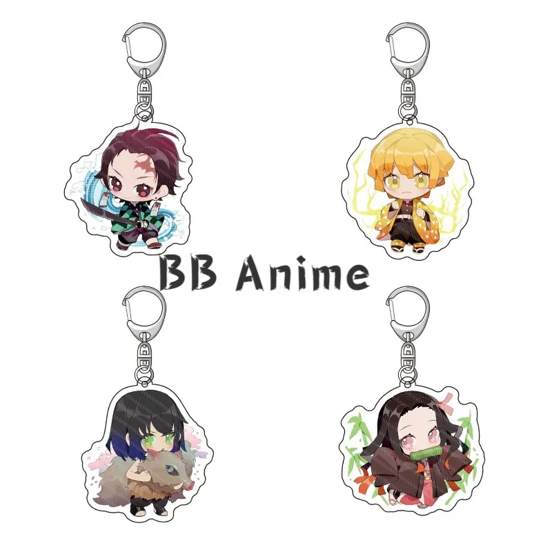 

Anime Demon Slayer Acrylic Keychain Cute Brinco Blade of Ghost Key Chain Kamado Tanjirou Bag Pendant Kimetsu No Yaiba Keyring