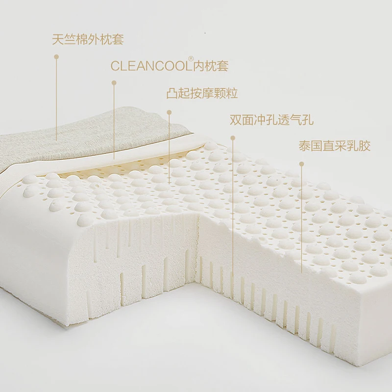 Xiaomi 8h 60x40 см натуральная латексная массажная подушка Spa Z3 Спящая Подушка для