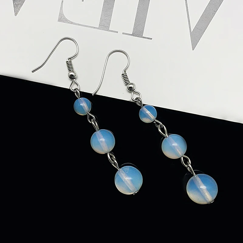 Винтажная Подвеска из искусственного оникса Женские Геометрические серьги