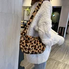 Модная Изысканная сумка для покупок, Женская плюшевая Сумка-Кроссбоди, женские плечевые сумки-слинги с леопардовым принтом и животным
