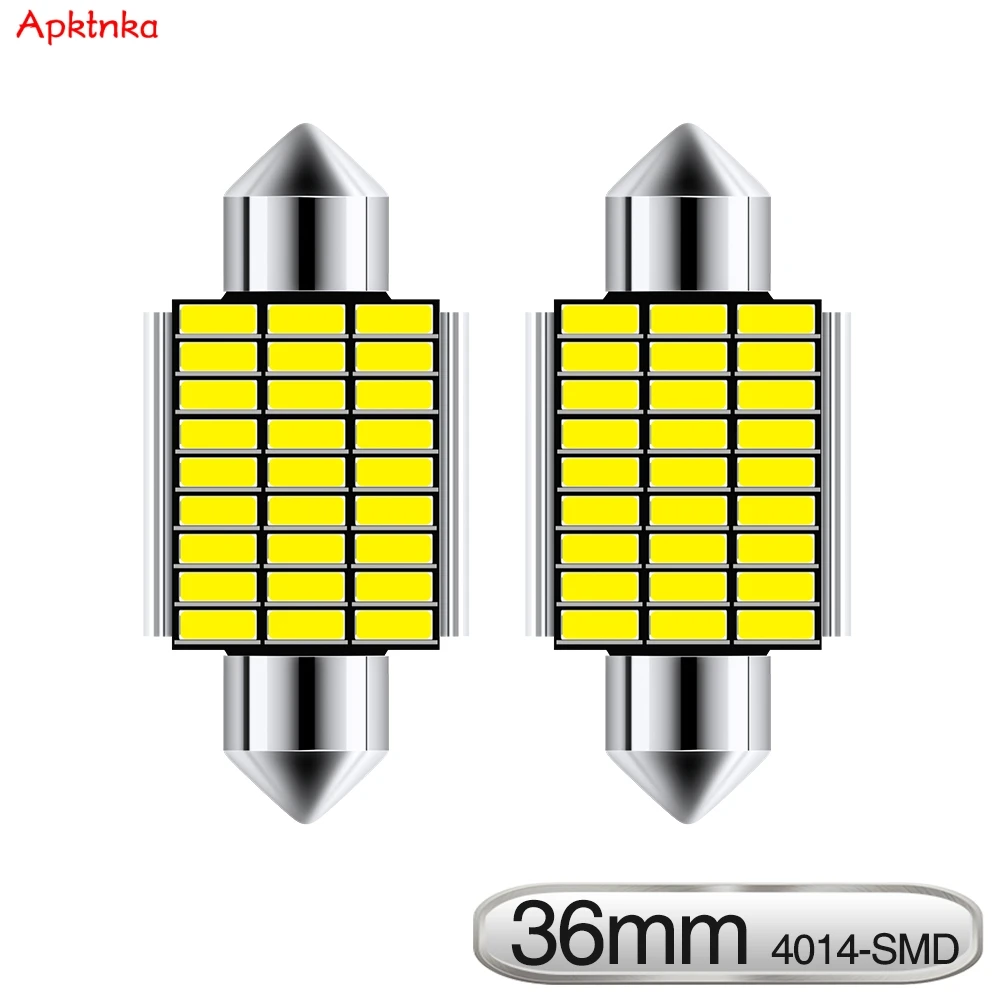 

Автомобильная CAN-шина Festoon C5W, светодиодсветодиодный лампы 36 мм, верхнее освещение для чтения салона, 4014 SMD, суперъяркий белый 12 В