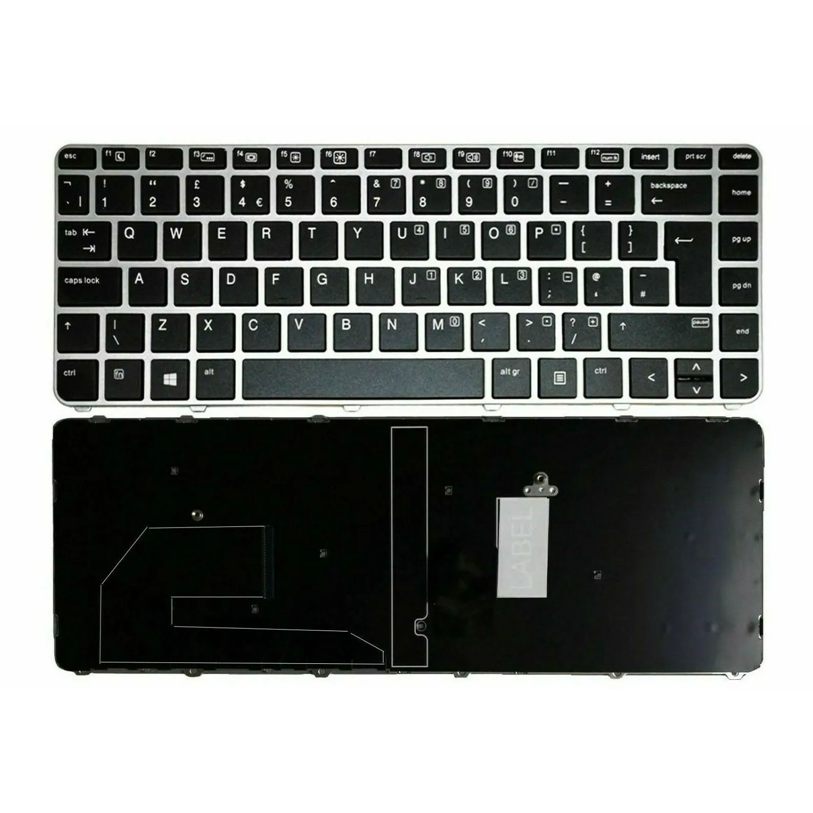Новая клавиатура с английской раскладкой для HP ELITEBOOK 740 745 G3 840 G4 FRAME 836307-031 |