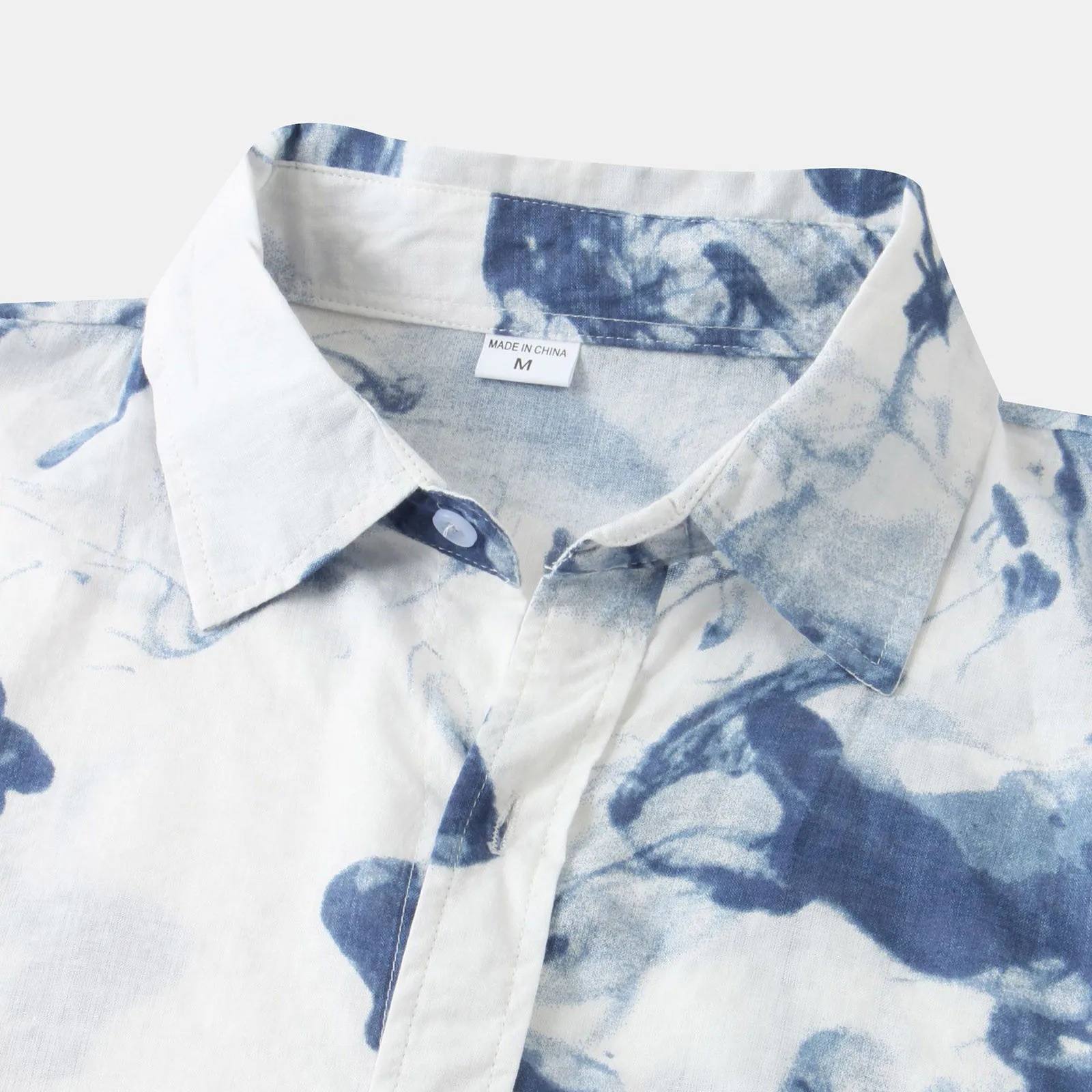 

Men's Beach Casual Shirts Ink Printed Short Sleeve Daily Fashion Button Turn-down Collar Shirt Fast Free Shipping