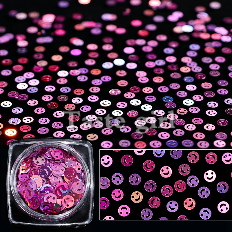 1jar 3D смайлик ультратонкий Блестки для ногтей блестящие хлопья к требованиям