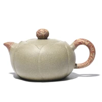 yixing handmade teapot green bean paste ready to be put purple clay teapot large capacity flower teapot tea set