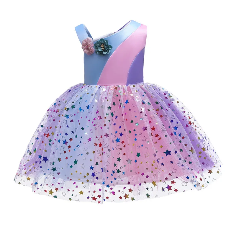 

Blingbling Girls Ball Gown Dress for Birthday Party Spring Girls Dresses for Dancing Children Clothes Kids Costumes Dress New
