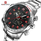 2021NAVIFORCE спортивные Брендовые мужские военные модные часы Мужские Цифровые кварцевые часы с ремешком из нержавеющей стали водонепроницаемые наручные часы