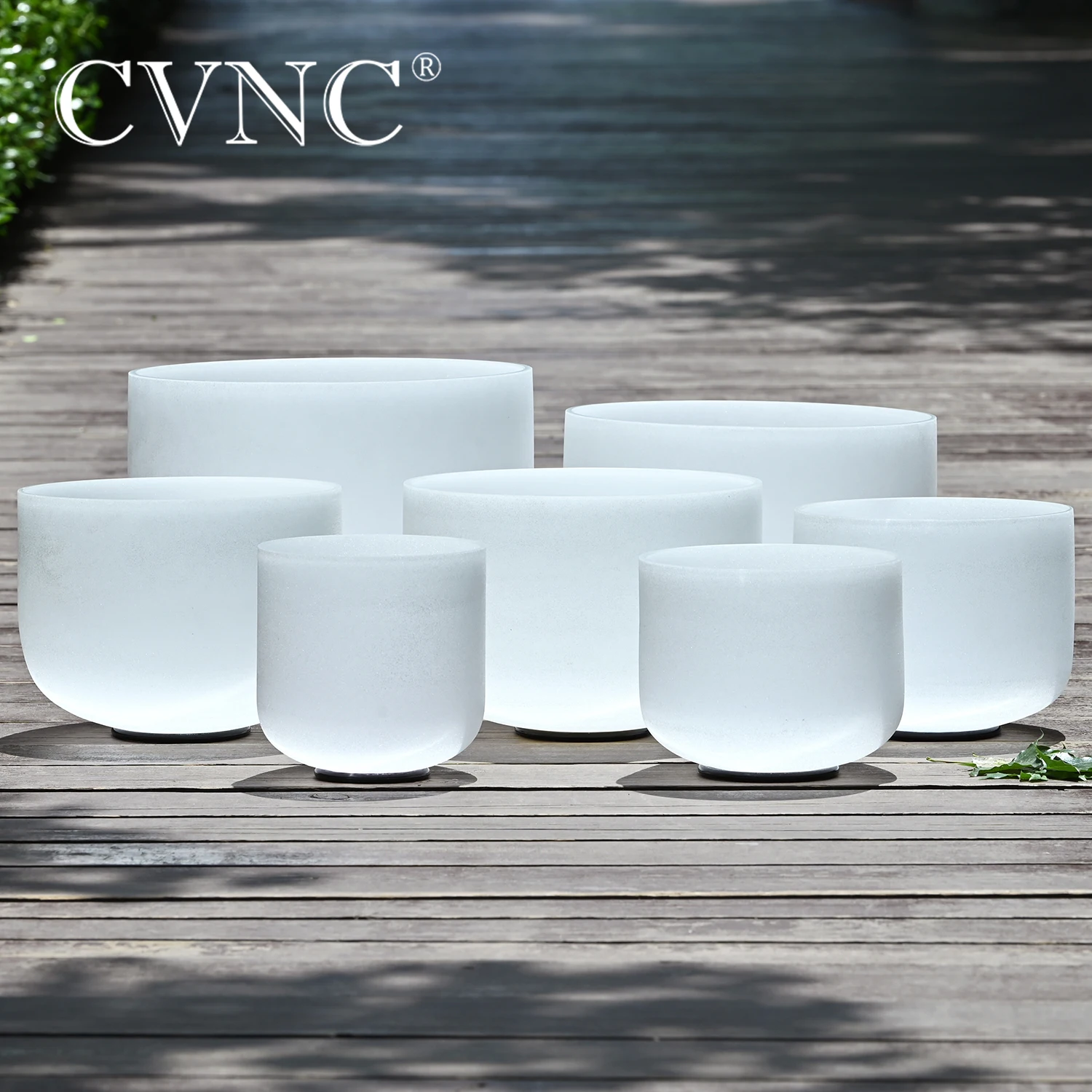 CVNC 440Hz 7 12 &quotНабор из штук матовые кварцевые поющие чаши с кристаллом