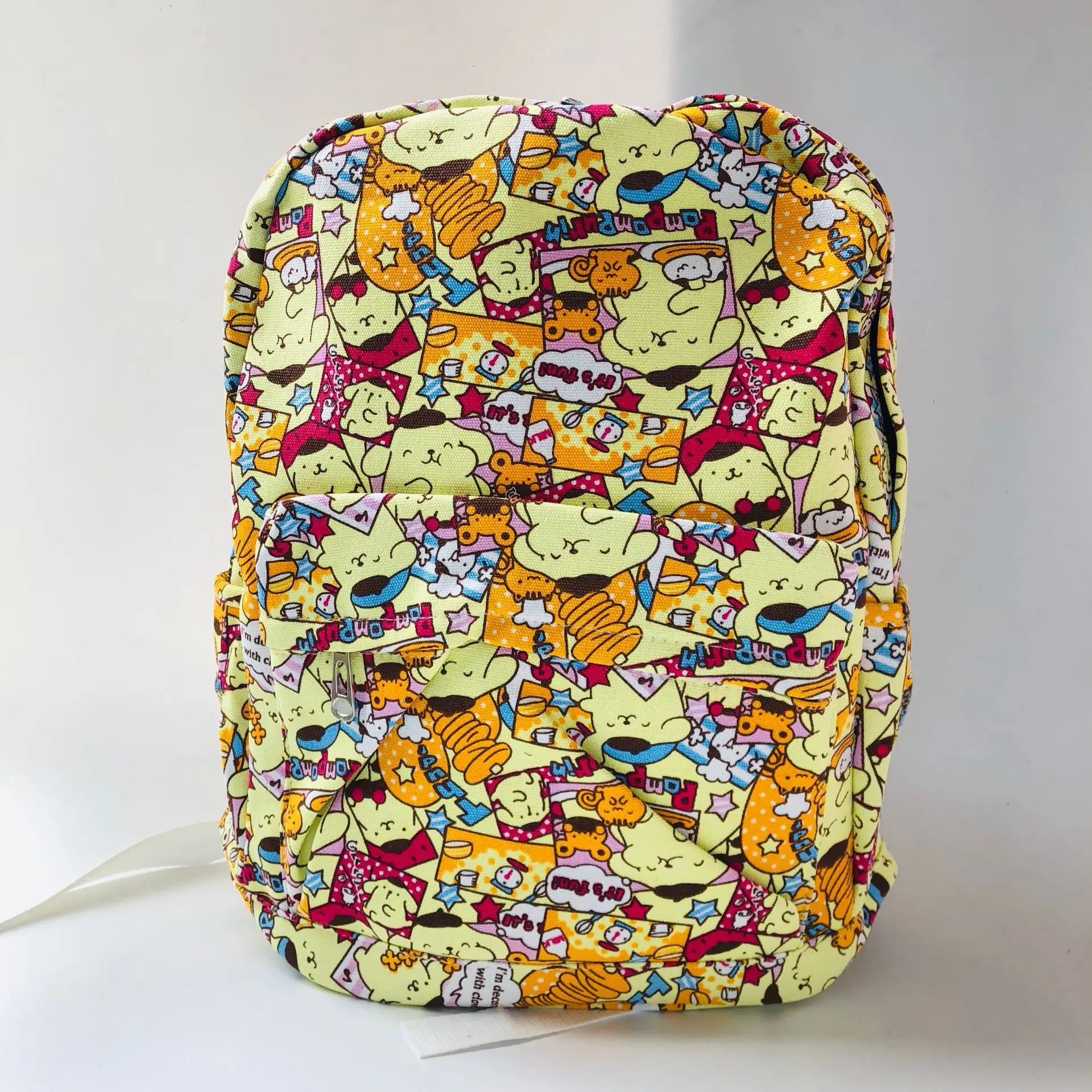 Белый 15*29*40 см 450 Марка pom-Pom Purin тапочки в виде персонажа аниме холщовый рюкзак дорожный плюшевая сумка в виде котенка - Цвет: Белый