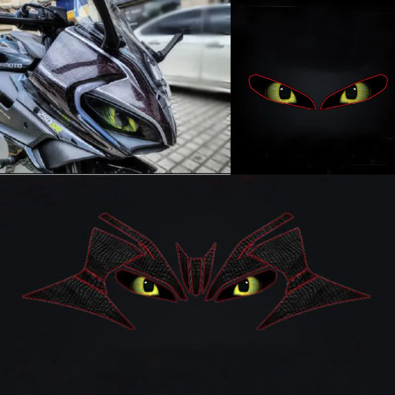 Креативные виниловые наклейки на переднюю голову с изображением Глаз Дракона