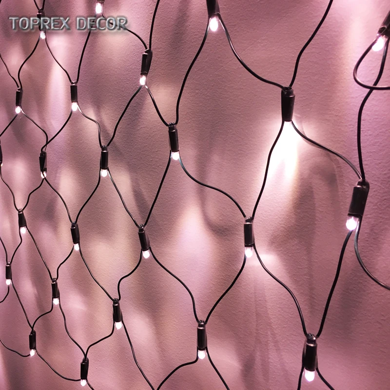 Toprex розовый Золотой Тюль свет 1 5x1 5 м Рождество открытый светодиодные