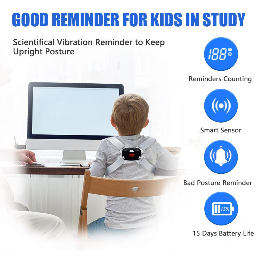 Светодиодный дисплей перезаряжаемый бандаж для спины поддержка поддержания