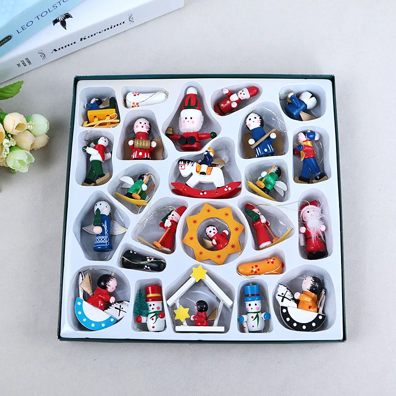 

Рождественские деревянные подвесные кулоны, Рождественское украшение, подарки, куклы на рождественскую елку, украшения для вечеринки, детс...