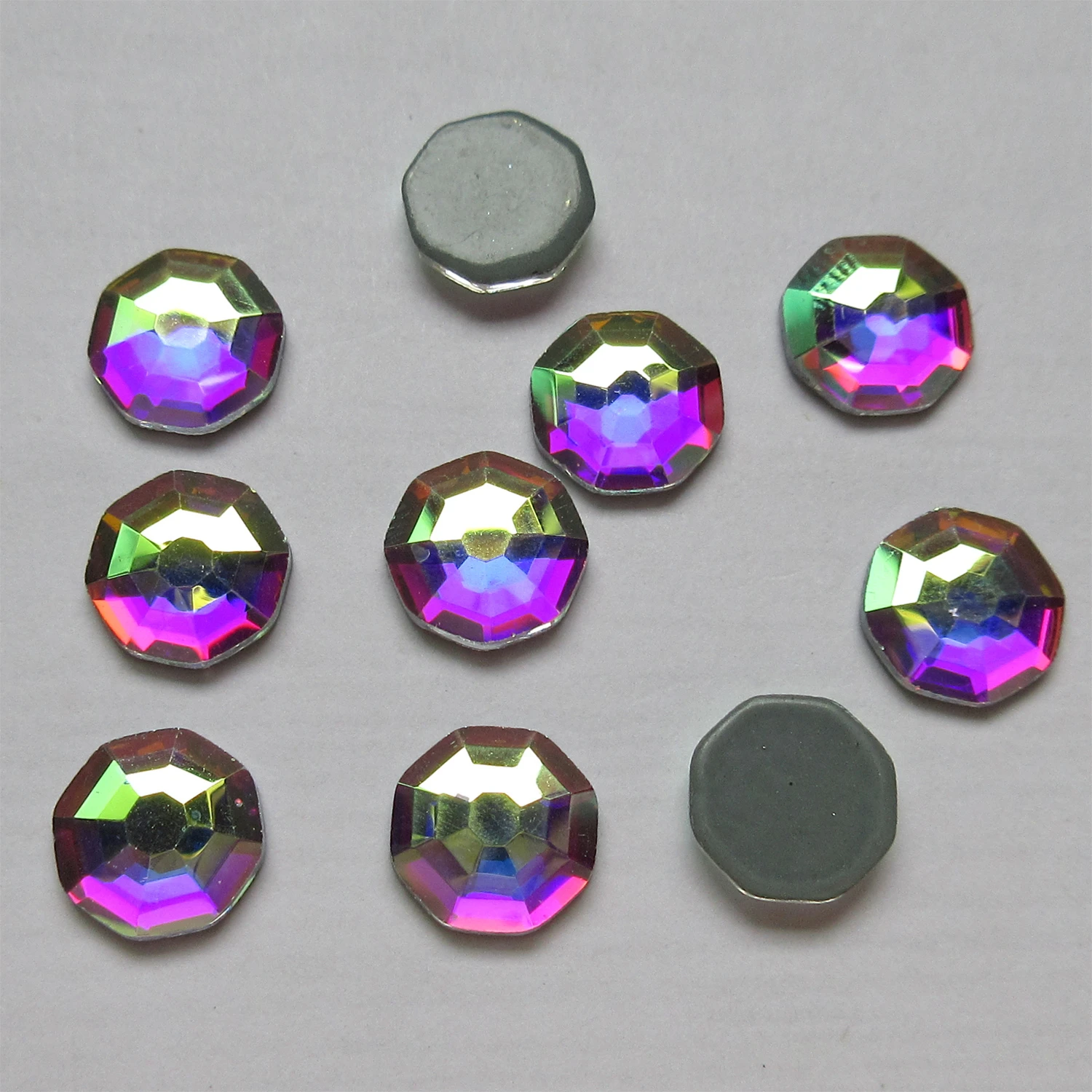 8 мм восемь схем кристалл AB железо на драгоценных камнях плоская задняя стразы